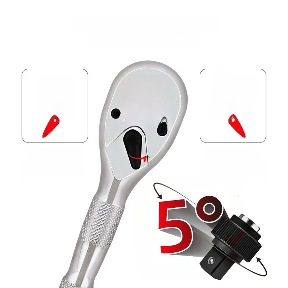 72-Tooth Quick Release Ratchet Wrench – 1/4 3/8 1/2" Drive Set Ratchet Wrench Set Axl