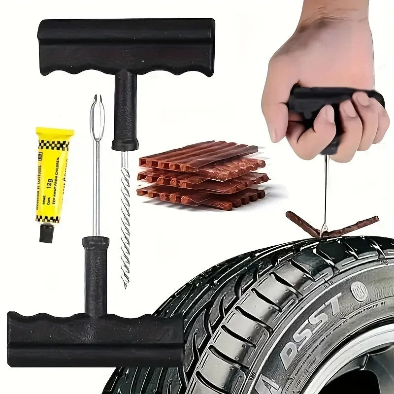 Car & Motorcycle Tire Repair Kit – Emergency Puncture Tool Tire Repair Kit Axl