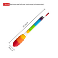 Heat Resistant Silicone Food Tongs – BBQ & Kitchen Cooking Kitchen Tongs Axl Silicone rainbow col