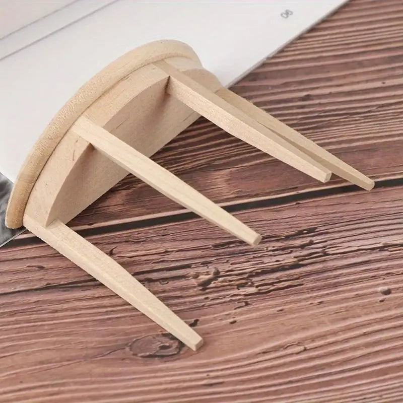 1:12 Dollhouse Miniature Wooden Half Round Table Furniture Model Dollhouse Miniature Furniture Axl