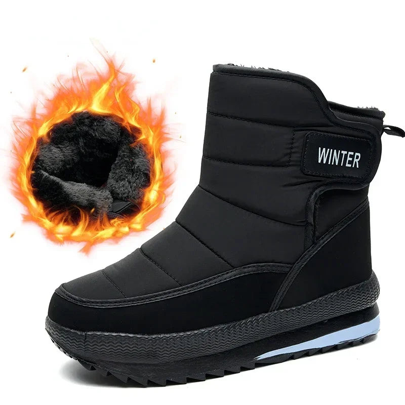 Men's Plush-Lined Snow Boots – Warm Non-Slip Winter Ankle Boot Men's Snow Boots Axl