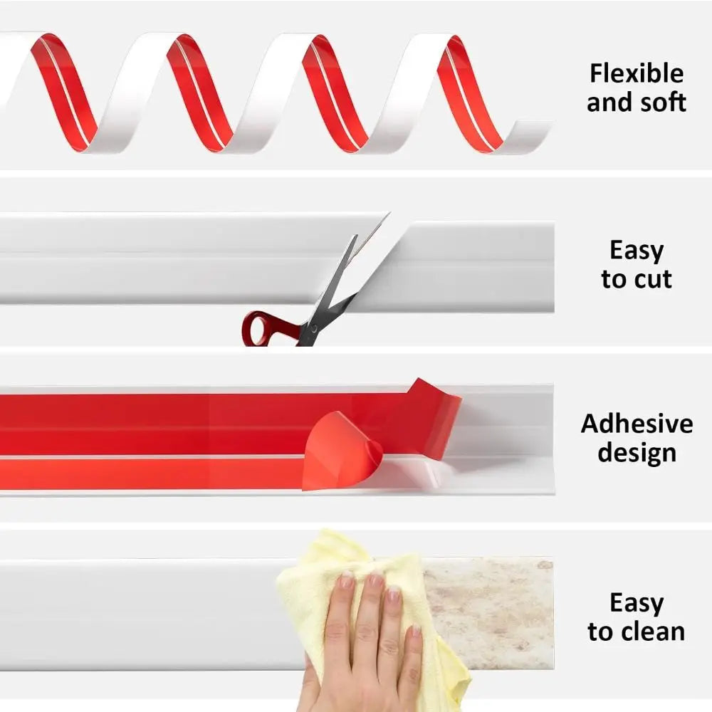 Flexible Self-Adhesive Corner Trim Strip – 3-in-1 Edge Guard Corner Trim Moulding Axl