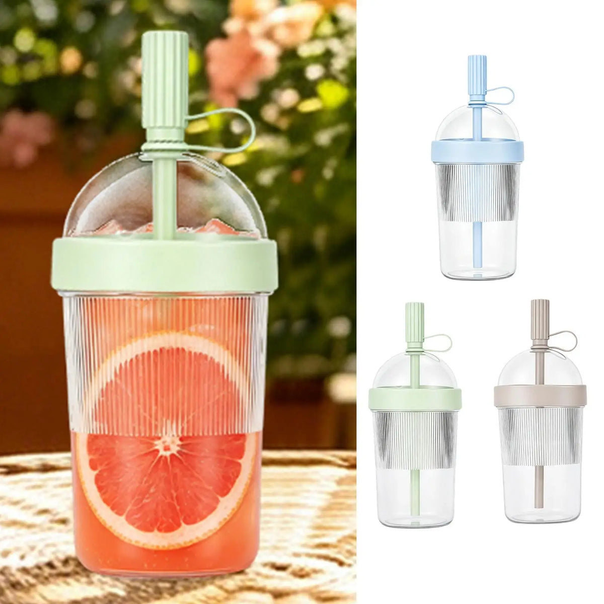 Reusable Coffee Cup with Lid & Straw – Travel & Office Use Reusable Drinking Cup Axl
