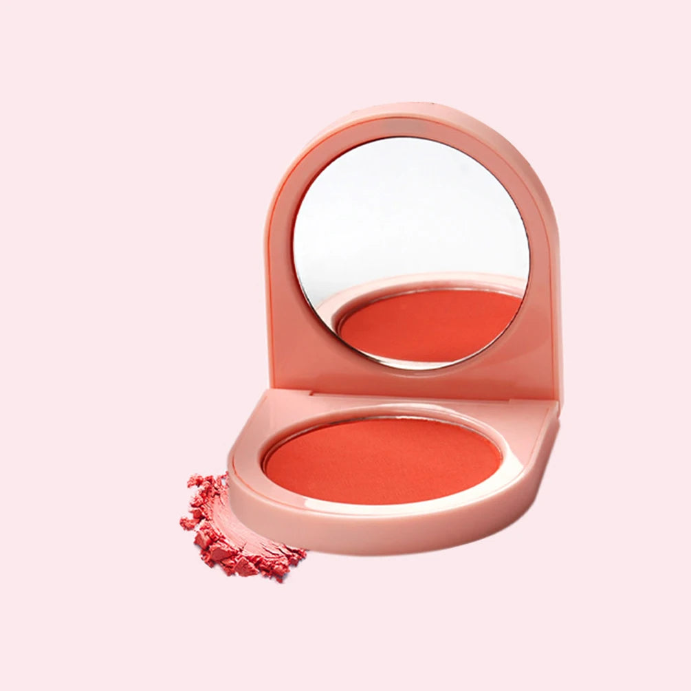 Vegan Blush Powder with Mirror – Long-Lasting Blusher Blush Powder Compact Axl Pink Tube 5pcs with logo
