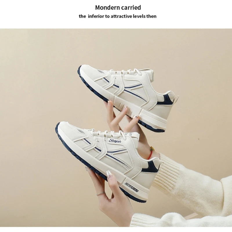 Women's Chunky Platform Sneakers – Breathable Air Mesh Lace-Up Platform Sneakers Axl