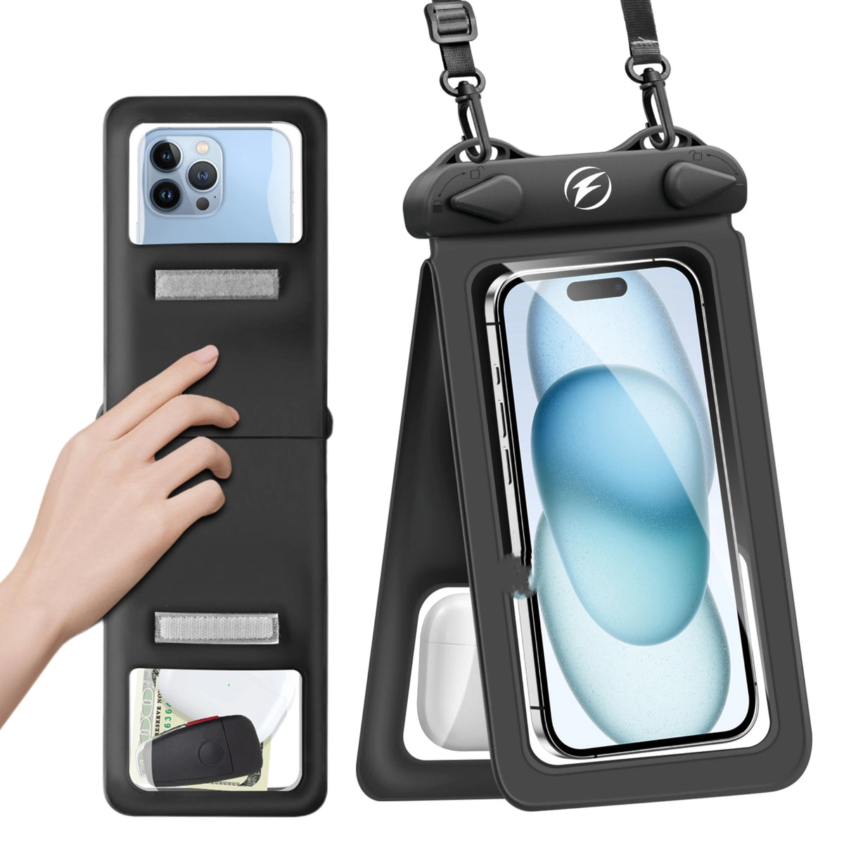 Waterproof Phone Pouch Double Seal Underwater Case – 7.7in Waterproof Phone Pouch Axl