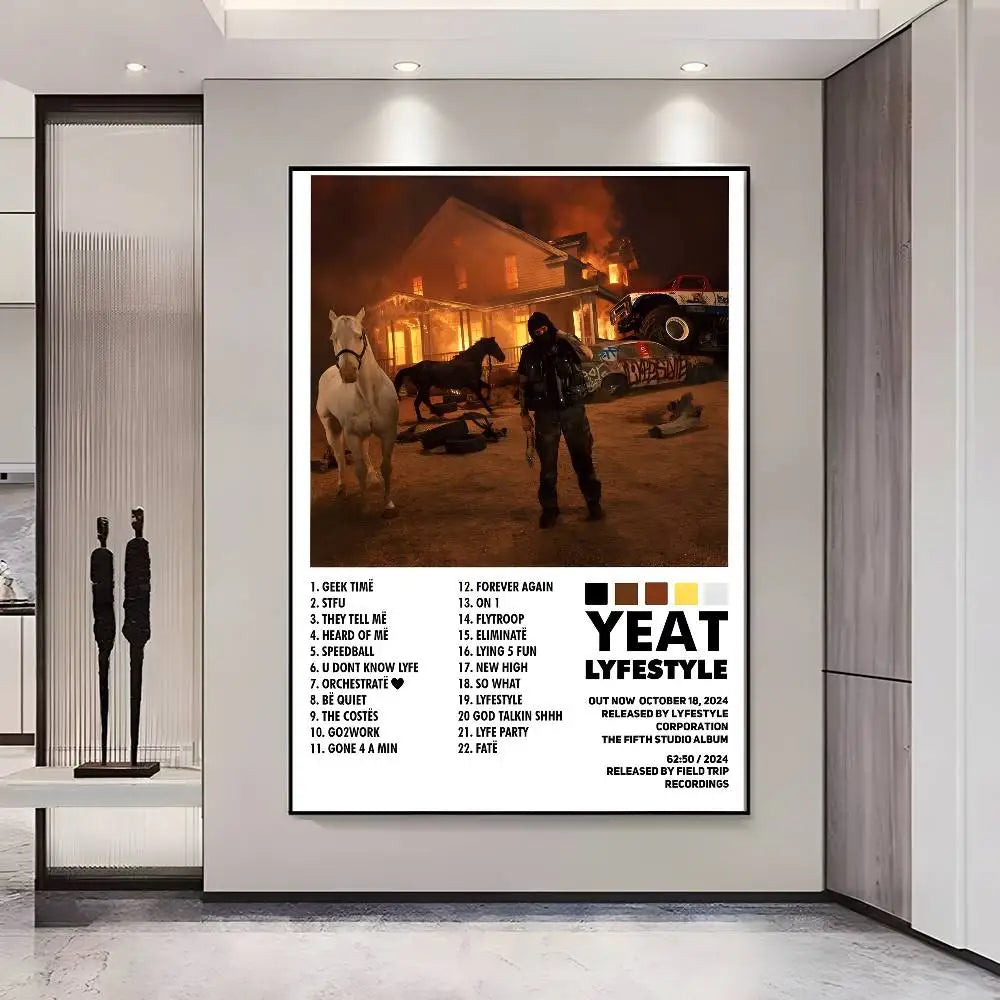 Yeat New Album HD Poster – Self-Adhesive Waterproof Wall Art Wall Art Poster Axl z3 15X20cmNoframe