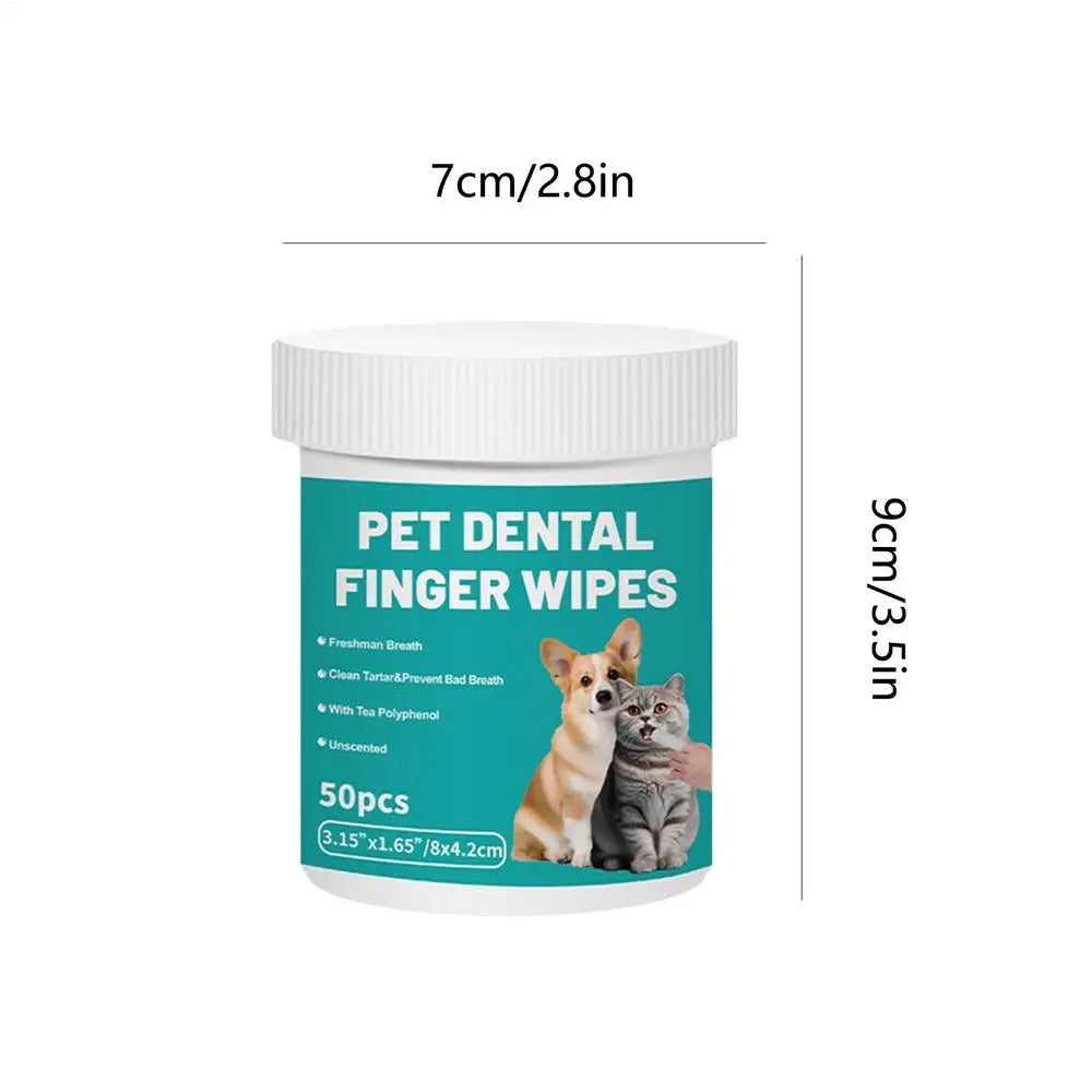 Pet Dental Finger Wipes – Teeth Cleaning Pads for Dogs & Cats Pet Dental Wipes Axl 1pcs