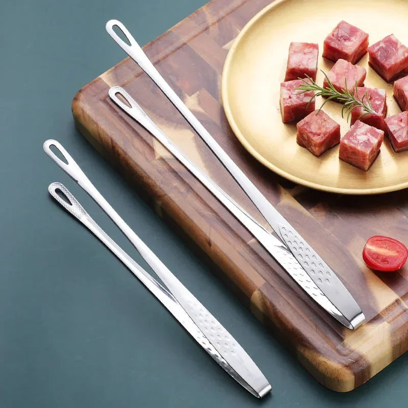 304 Stainless Steel BBQ Tongs | Korean Grill Food Clip BBQ Kitchen Tongs Axl