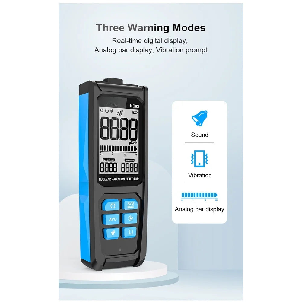 Digital Radiation Detector – EMF & Gamma Ray Geiger Counter NC03 Radiation Detector Axl