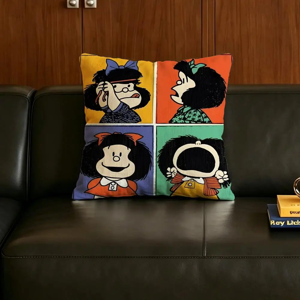 Mafalda Linen Cushion Cover Set – Sofa, Bedroom & Chair Decor Decorative Cushion Cover Axl