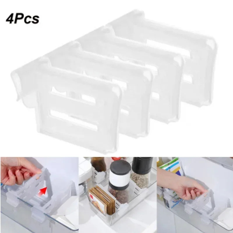 Fridge Door Organizer Dividers – Adjustable Telescopic Partition Set Fridge Door Organizer Axl