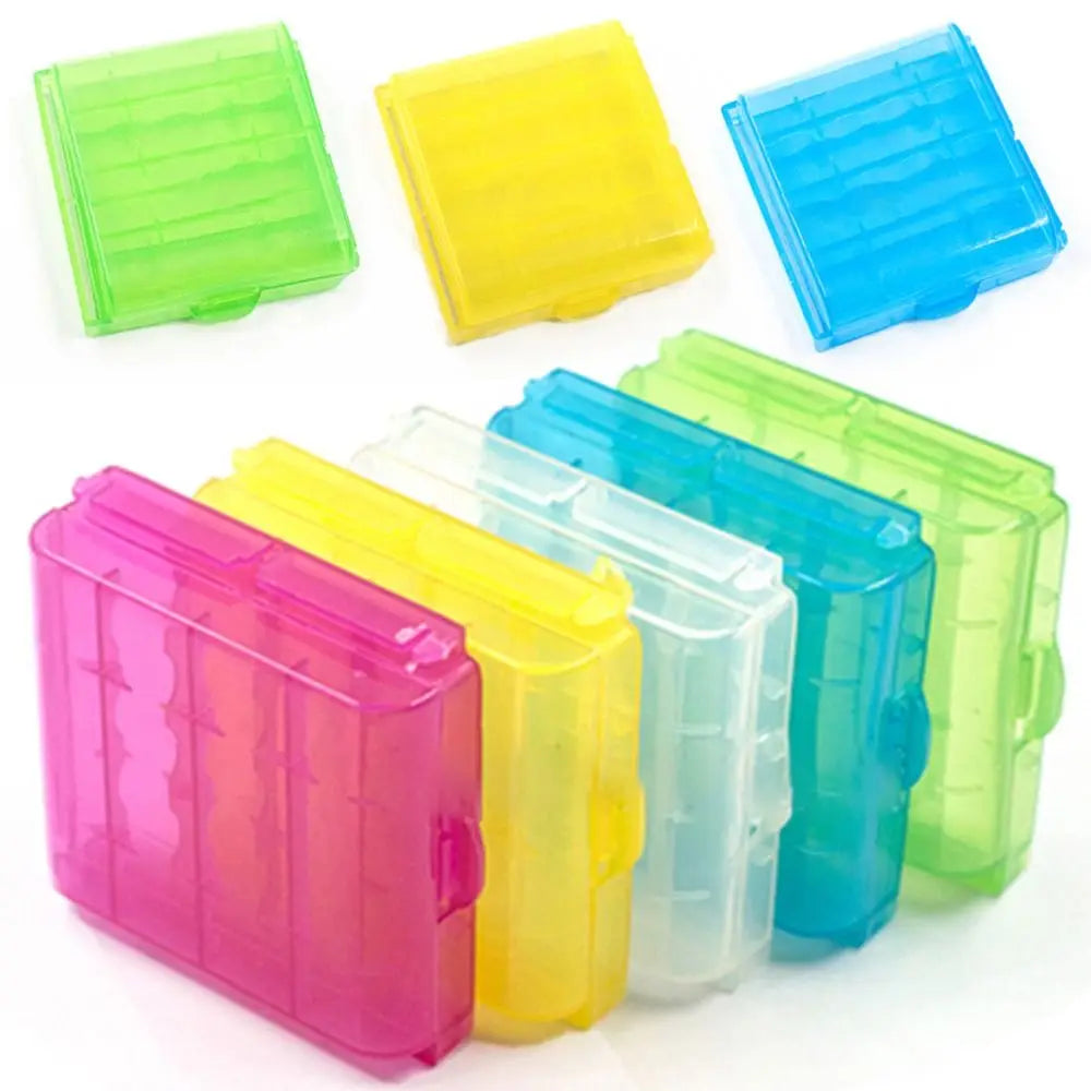 4-Battery Holder Case – AA AAA 14500 10440 Hard Plastic Box Battery Storage Case Axl