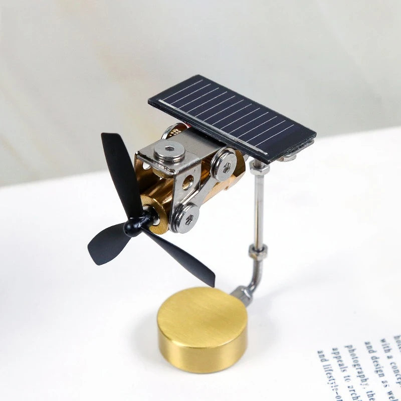 Solar Windmill Figurine – Metal Desktop Ornament & Gift Solar Desktop Figurine Axl