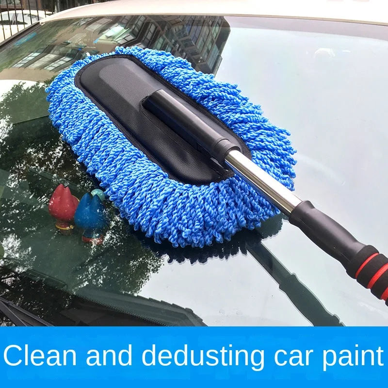 Microfiber Car Wash Brush Mop Kit – Long Handle Mitt & Sponge Car Wash Kit Axl