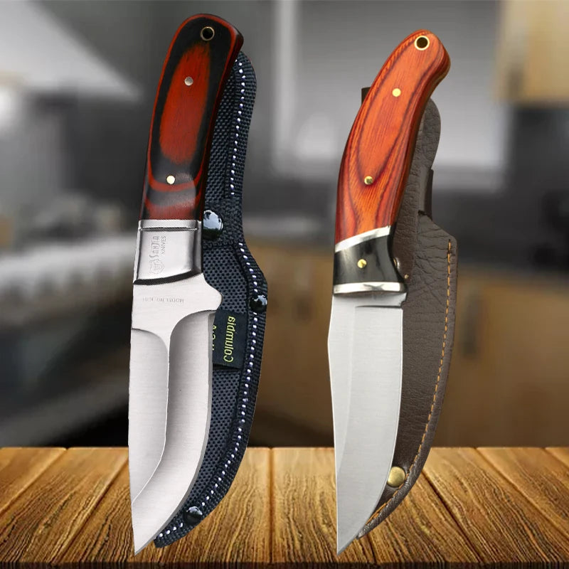 Stainless Steel Boning & Slicing Knife Set | Wood Handle Kitchen Knife Set Axl