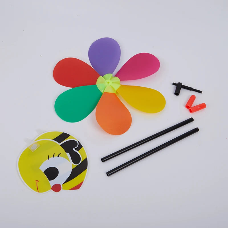 3D Bee Wind Spinner Whirligig – Garden & Yard Decor Garden Wind Spinner Axl