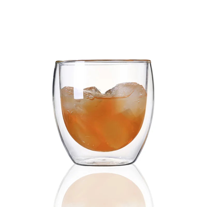 Double Wall Glass Cup – Heat-Resistant Coffee & Tea Drinkware Double Wall Glass Axl 250ML 301-400ml