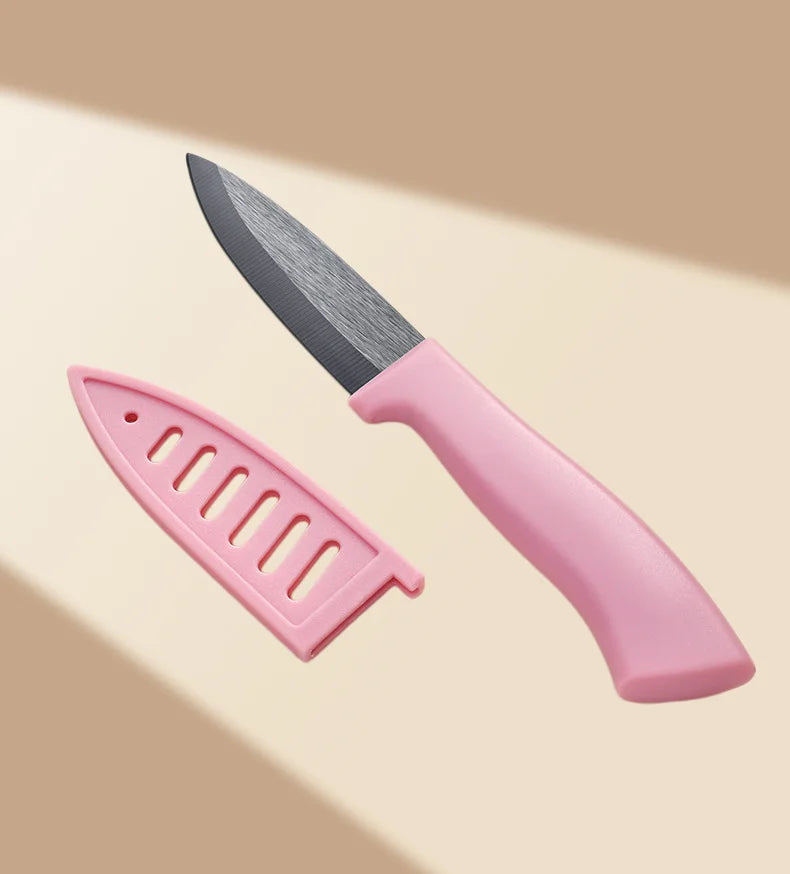 4-Inch Ceramic Paring Knife – Rust-Free Fruit & Baby Food Knife Ceramic Paring Knife Axl Pink