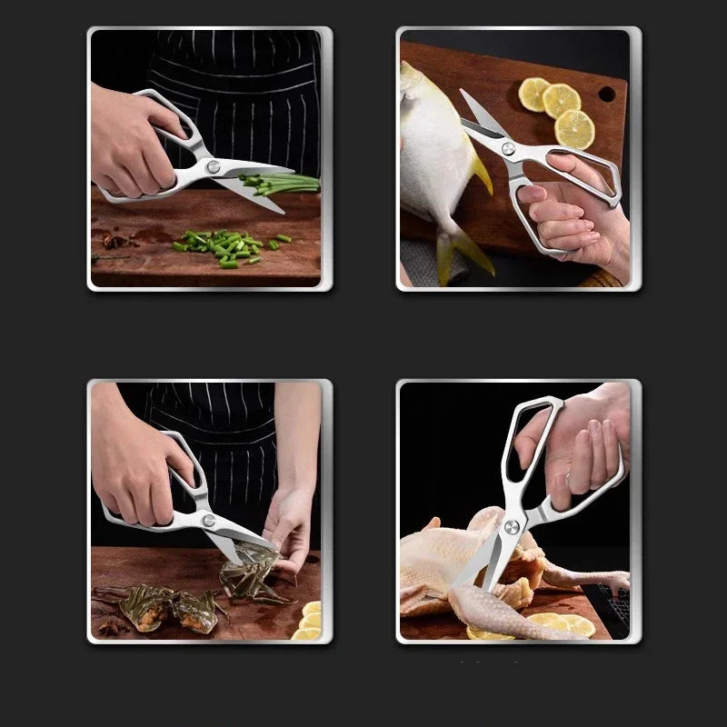 PLYS Stainless Steel Kitchen Scissors – Multifunctional Shears Kitchen Scissors Axl