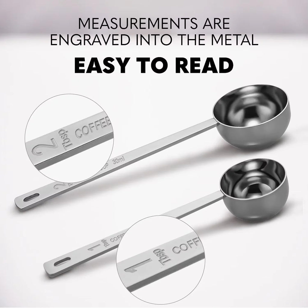Stainless Steel Coffee Scoop & Measuring Spoon – Long Handle Measuring Spoon Axl