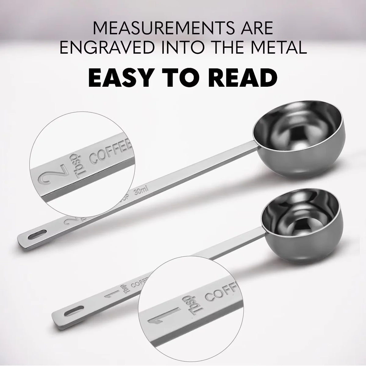 Stainless Steel Coffee Scoop & Measuring Spoon – Long Handle Measuring Spoon Axl