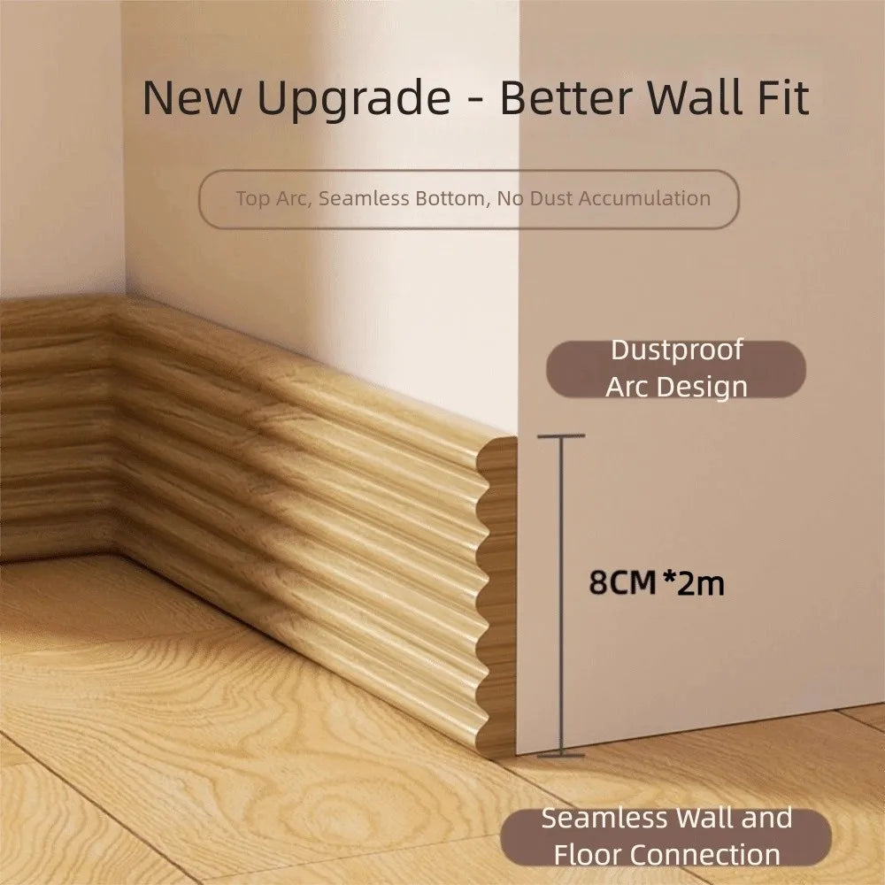 3D Self-Adhesive Skirting Line Wall Strip – 2M Corner Decor Wall Decor Strip Axl