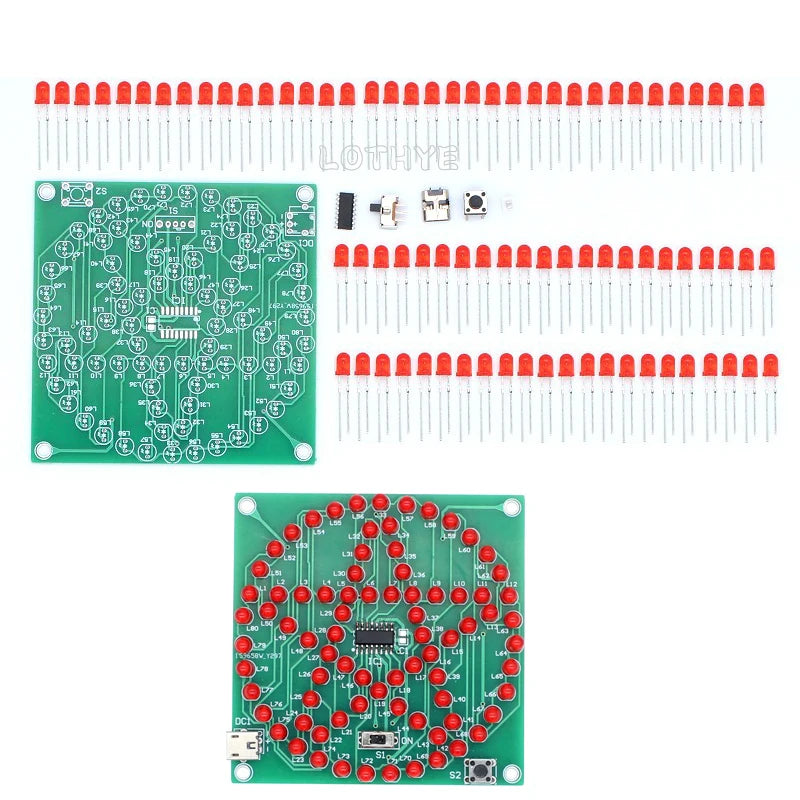 80 LED Star Flowing Light DIY Electronic Kit | Microcontroller DIY LED Kit Axl Default Title