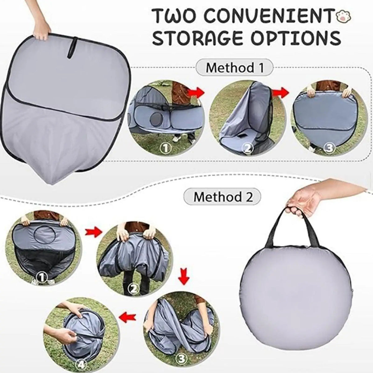Foldable Cat Play Pen Tent with Tunnel – Indoor & Outdoor Cat Play Pen Axl