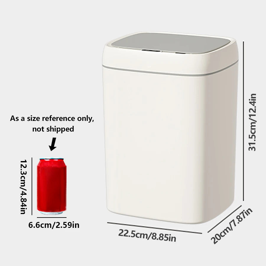 ONEKA Touchless Trash Can – Motion Sensor Auto Lid Bin Touchless Trash Can Axl Gray Lid-Size M