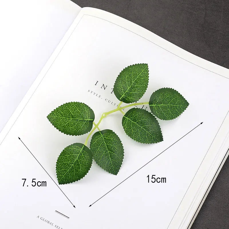 Artificial Rose Leaves Silk Greenery for DIY Crafts 10/30/50 Pcs Artificial Floral Leaves Axl