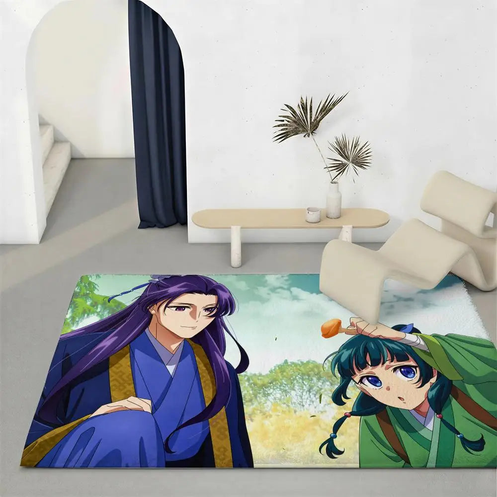 Apothecary Diaries Anime Flannel Floor Mat – Non-Slip Rug Anime Floor Mat Axl White8 120x160cm