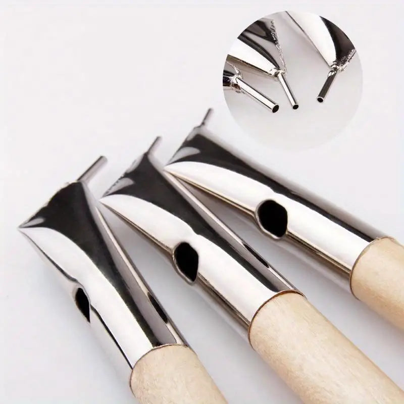 3-Piece Stainless Steel Clay Sculpture & Batik Wax Tool Set Sculpting Tool Set Axl