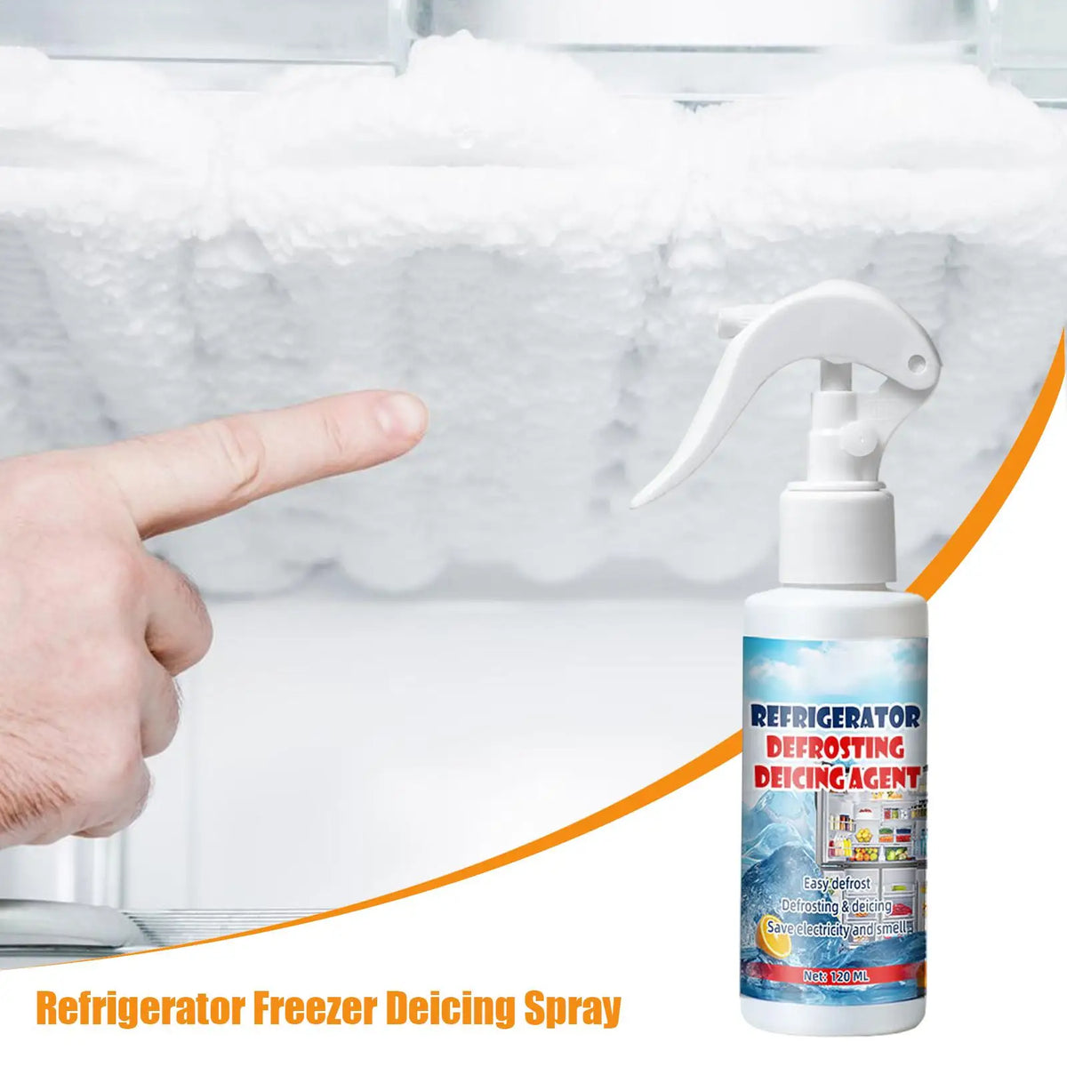 120ml Freezer Defrost Spray – Fridge Ice Remover + Shovel Defrosting Spray Axl