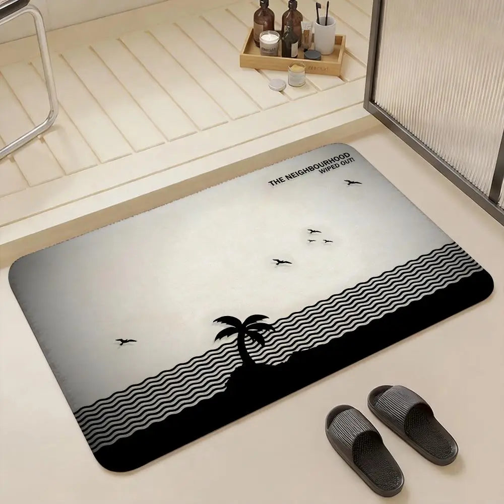 The Neighbourhood Rock Band Flannel Floor Mat – Non-Slip Rug Flannel Floor Mat Axl