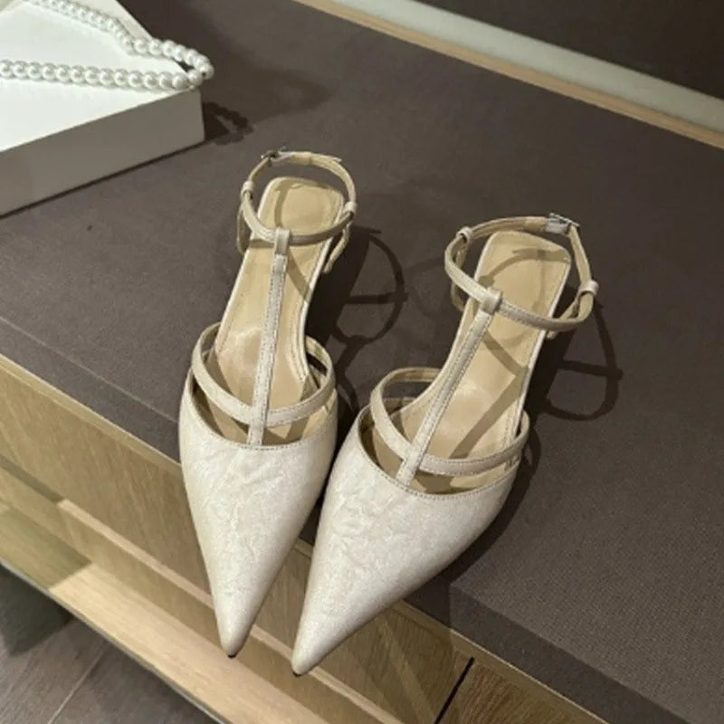 Women's Pointed Toe High Heel Mule Sandals – Satin Upper High Heel Mule Sandals Axl