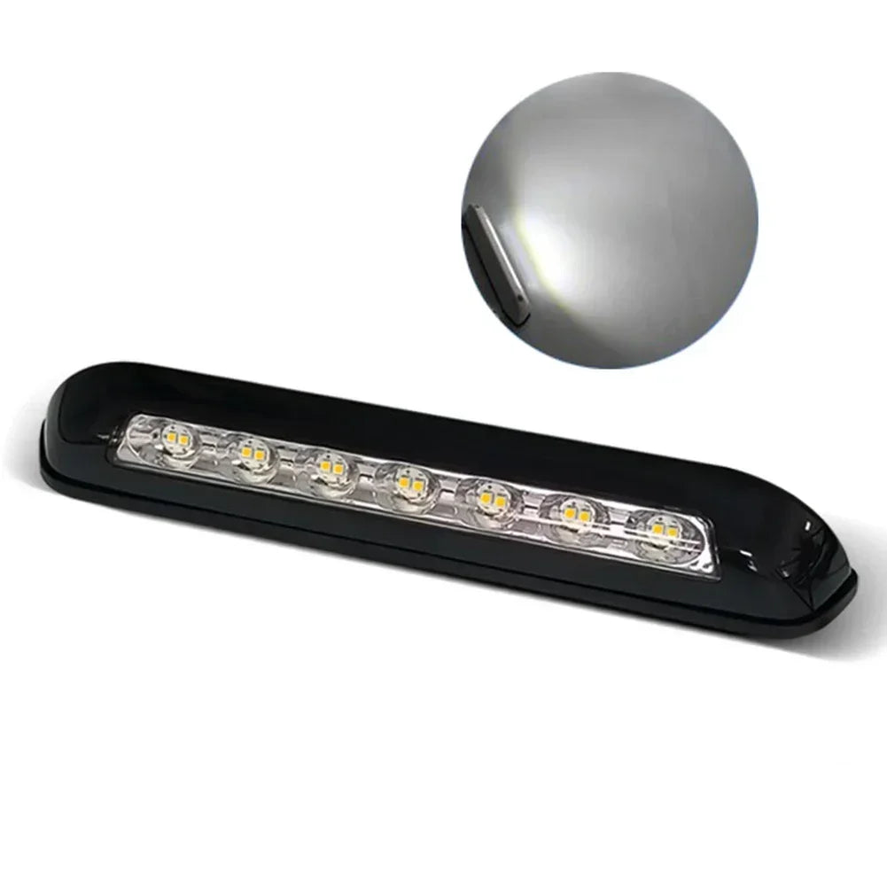 12V LED Awning Porch Light 8W – Waterproof RV Caravan Lamp RV Awning Light Axl black-B