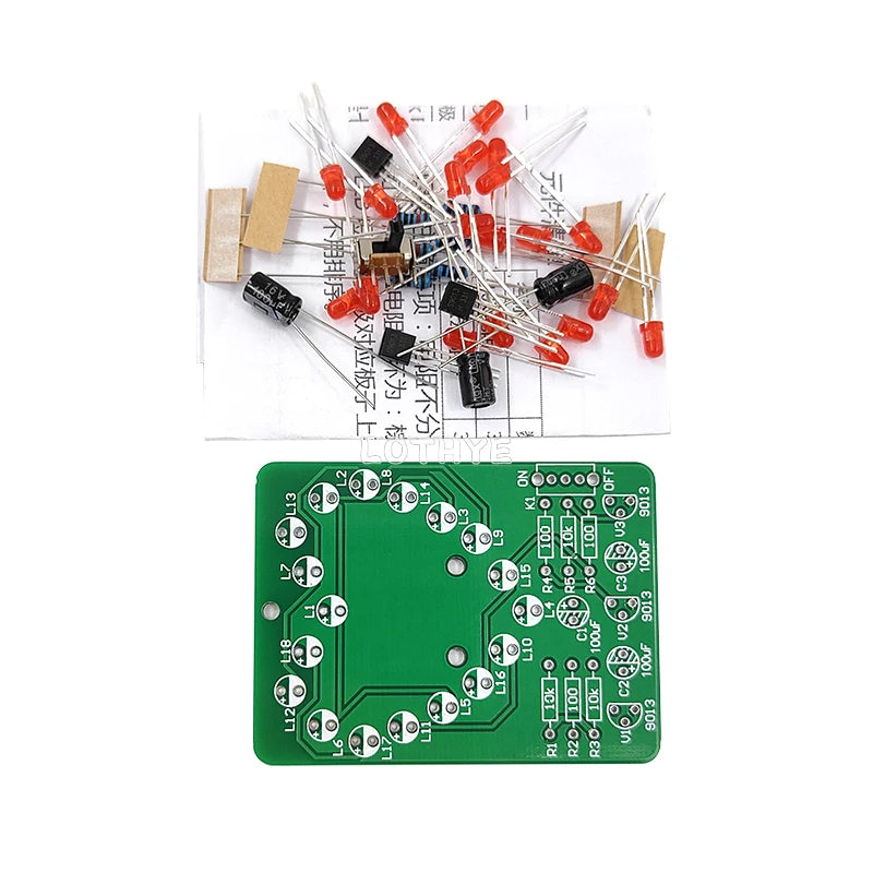 LED Heart Shape Flow Water Lamp DIY Soldering Kit – LOTHYE DIY Electronics Kit Axl