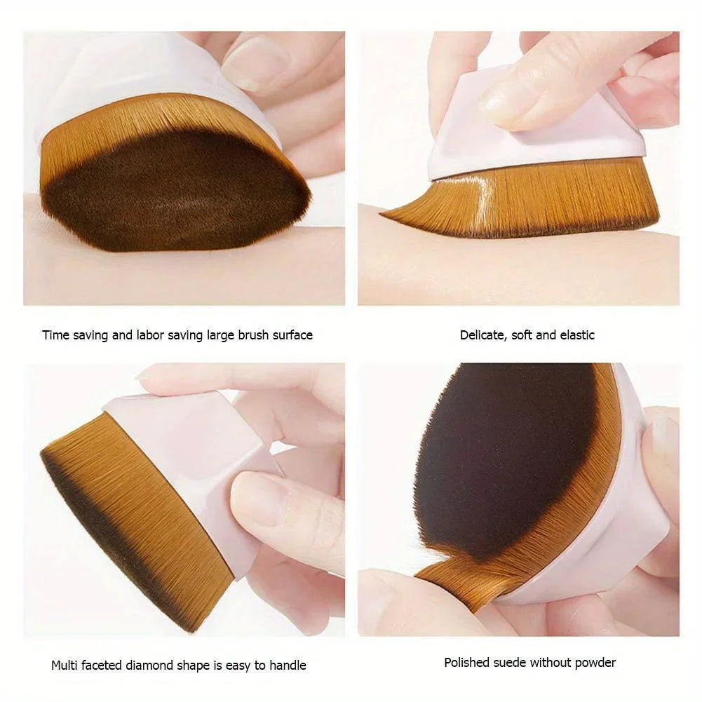 Kabuki Foundation Brush 2-Pack – Flat Top High-Density Set Makeup Brush Set Axl