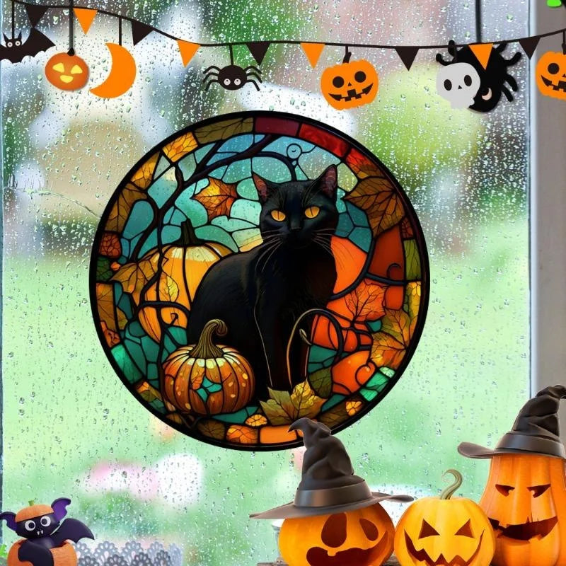 Halloween Static PVC Window Stickers – Castle & Cat Decor Halloween Window Stickers Axl