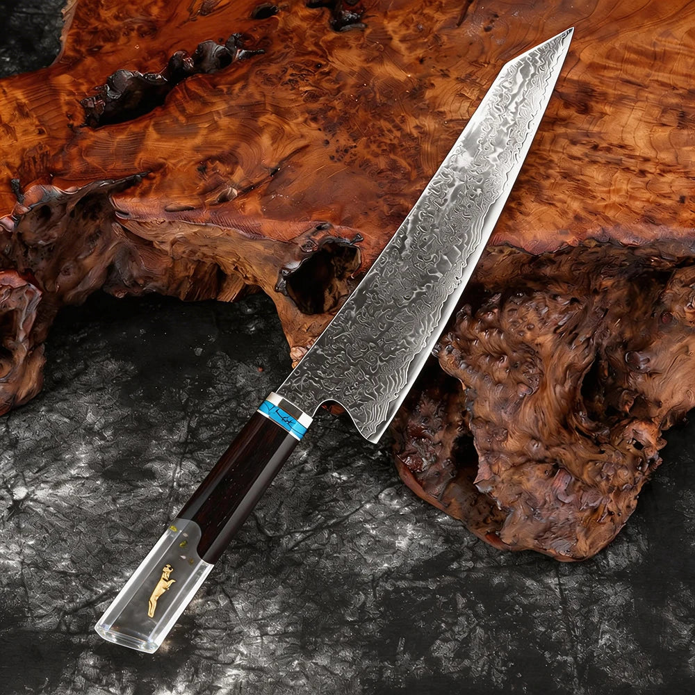 XITUO Damascus 8" Kiritsuke Chef Knife – Hand Forged Carbon Steel Damascus Chef Knife Axl