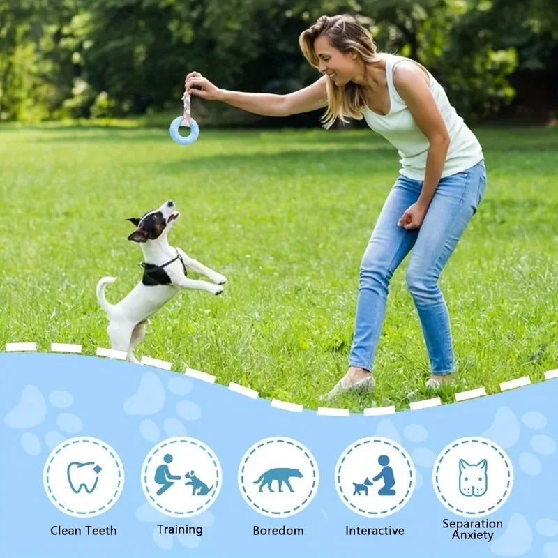KEMORELA 3-Pack Puppy Chew Toys – Soft Rubber Teething Bones Puppy Chew Toys Axl