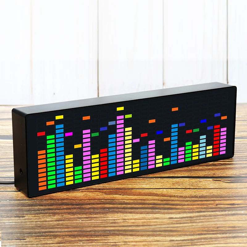 LOTHYE RGB LED Music Spectrum Display Clock | USB Voice Control LED Spectrum Display Axl