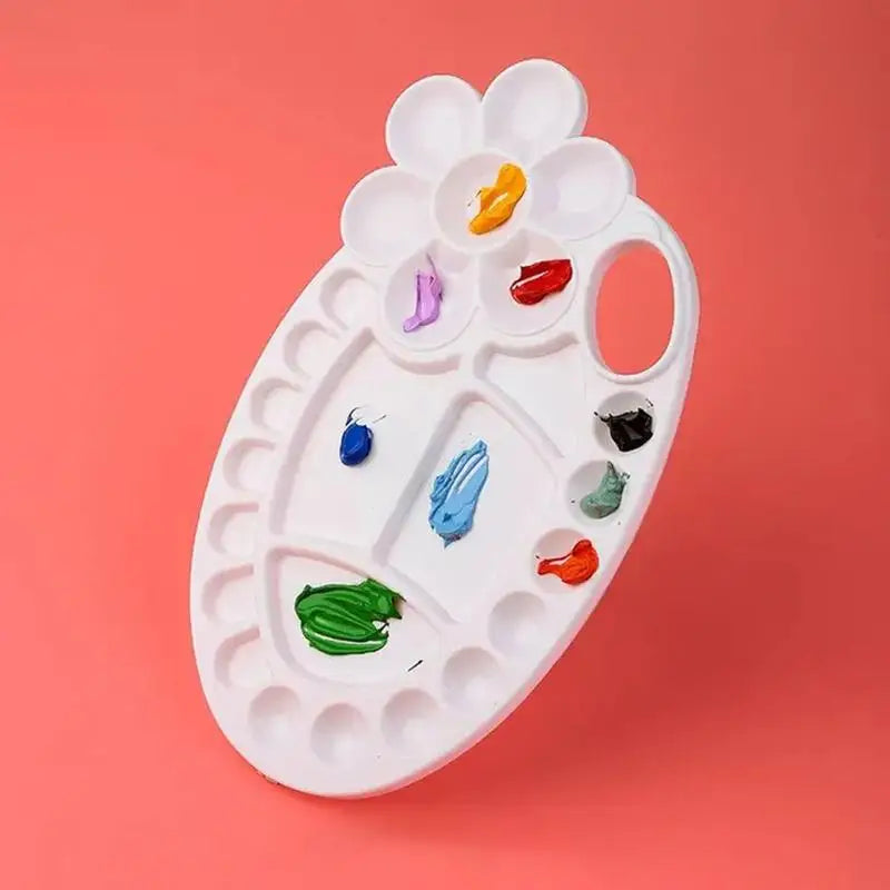 Clover Shaped Paint Mixing Palette – Multi-Grid Artist Palette Paint Mixing Palette Axl
