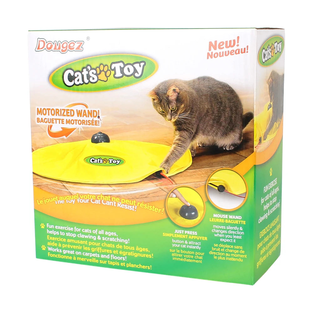 Electric Interactive Cat Toy – 4-Speed Undercover Mouse & Feather Interactive Cat Toy Axl