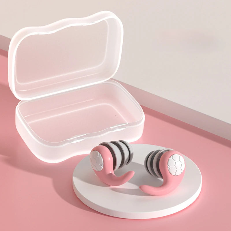 Silicone Noise Reducing Earplugs – Sleep, Swim & Work Silicone Earplugs Axl Pink-S