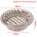 Round Stainless Steel Air Vent Grille | 70–150MM Wall Duct Cover Vent Grille Cover Axl 150MM