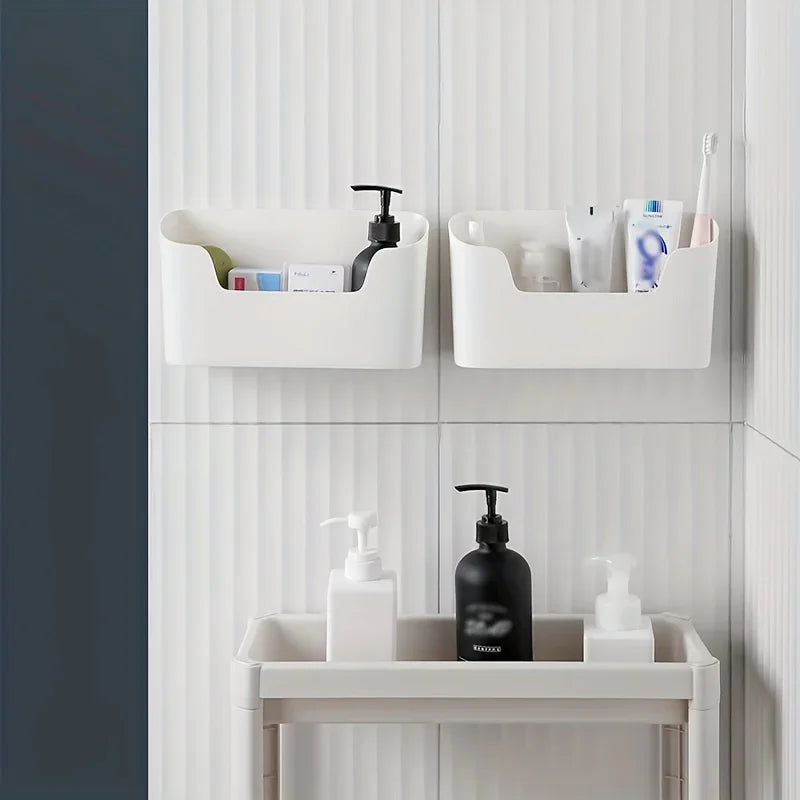 Wall-Mounted Sink Organizer – Punch-Free Adhesive Storage Shelf Wall Storage Organizer Axl