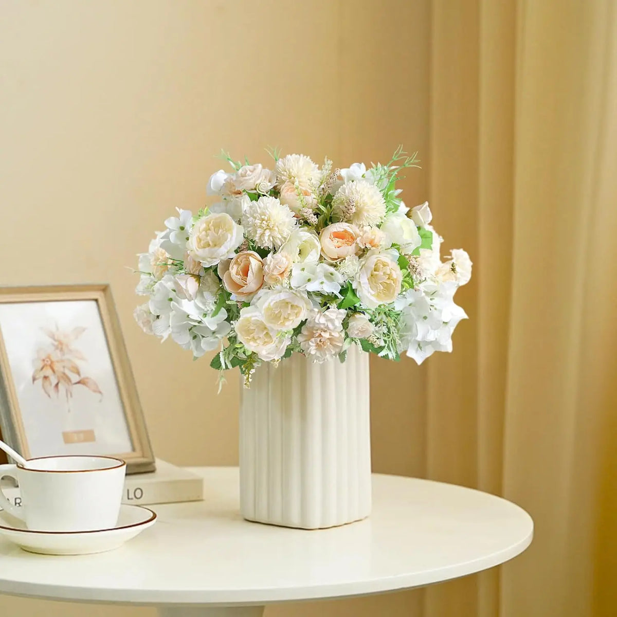Silk Peony Hydrangea Artificial Flower Bouquet | Wedding & Home Artificial Flower Bouquet Axl