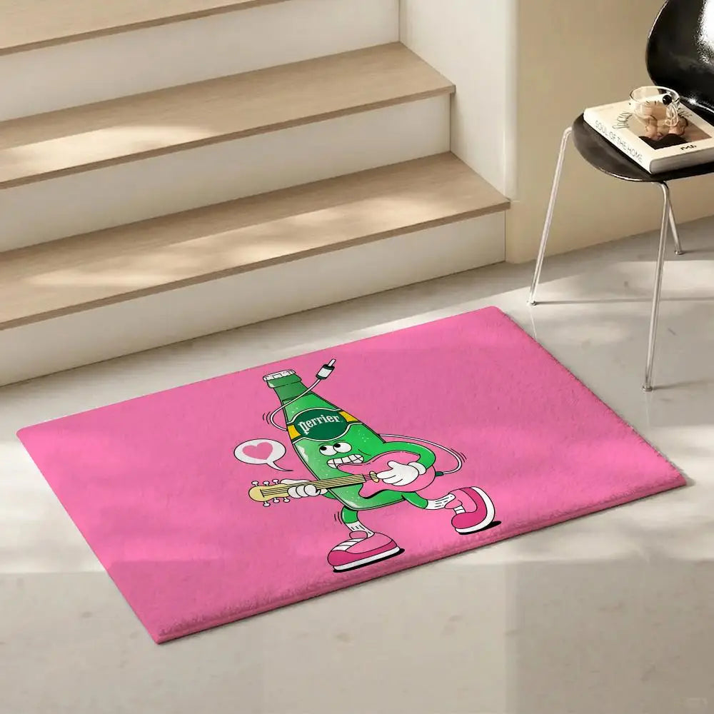Perrier Flannel Floor Mat – Non-Slip Soft Plush Indoor Rug Indoor Floor Mat Axl